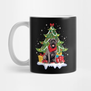 Merry Christmas Tree With Cane Corso Dog Mug